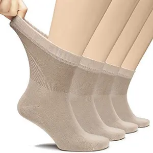 Hugh Ugoli Men's Lightweight Bamboo Diabetic Ankle Socks 4 Pairs Comfortable Breathable Non-Irritating Size 8-11/11-13