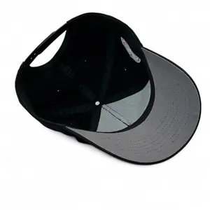 REMASTERED N HYBRID Y Custom Side Patch Hat 5 Panel Snapback Black 100% Cotton Adjustable Fit Unisex