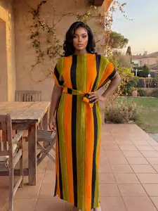 Women's Elegant Patchwork Slim-Fitting Long Dress Set, Beach Cover-Up Shawl & Scarf, Sun Protection Silk Wrap for All Seasons, Swimsuit Cover Ups