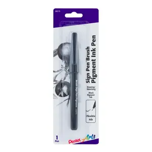 Pentel Arts Sign Pen Brush, Pigment Ink