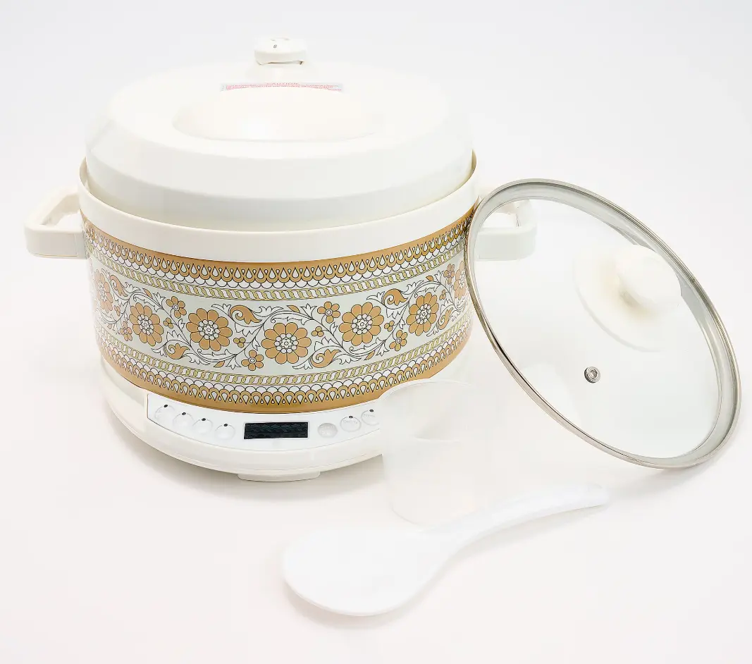 2-in-1 Compact 2qt Pressure Cooker and Slow Cooker Digital Controls Nonstick Inner Pot with 11 Recipes