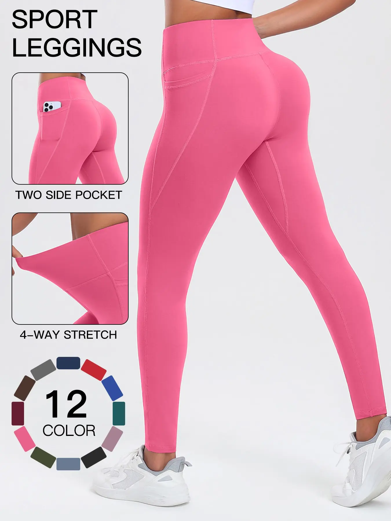 Women's High-Waist Milk Silk Bottoms, High Waist Leggings, High Waisted Leggings, Stretchable Breathable Sportswear, Active Wear, Ideal for Gym Yoga Pilates Running, Versatile Athletic Pants, Fitness Bottoms