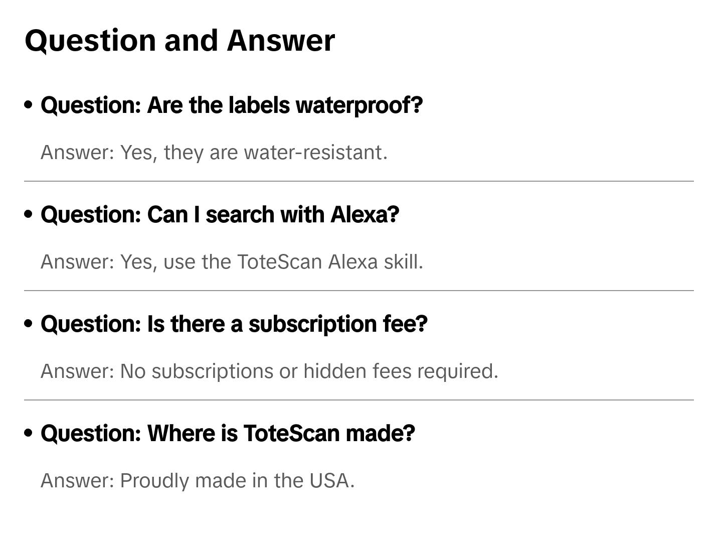 ToteScan HD Color (Heavy Duty) Intelligent QR Labels for Organization/Moving/Storage (45 Unique Labels, 2.5"x3")