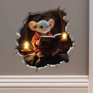 Reading Mouse Hole Decal