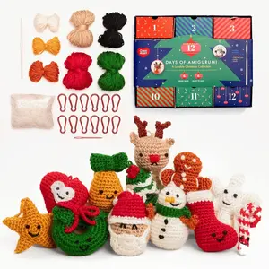 Advent Calendar Multi Color Yarn - 1 Pack of 14.53oz/412g - 100% Acrylic - #4 Worsted (Medium) - - Knitting/Crochet