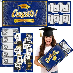 Congrats Grad! Giant Blue Graduation Red Envelope | Large Surprise Money Gift Box | Trendy Class of 2026 Graduation Party Decor | Viral Oversized Money Envelope for Graduates