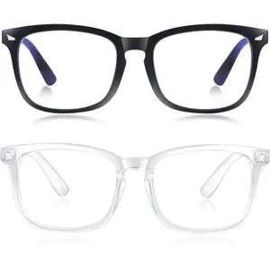 Blue Light Blocking Glasses for Women/Men Clear Frame Square Eyeglasses Computer Gaming Screen Glasses
