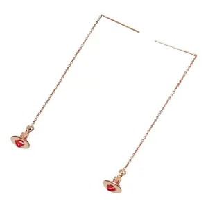 Pre-owned vivienne westwood Brass Small Leather Goods Heart Earrings