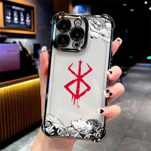 Berserk Anime Plating Anti-Drop Phone Case For iPhone 17 Air 16E 16 15 14 13 12 11 Pro Max X XR XS Max Plus