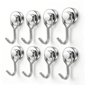 8/16 Pack 30LB Magnetic Swivel Hooks – Strong Neodymium Hooks for Fridge, Kitchen, Cruise Cabin & More, 2026 Essentials