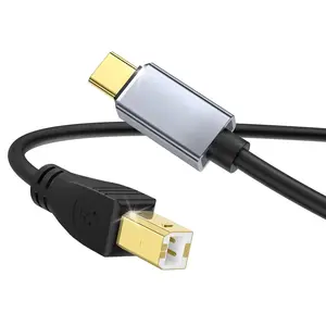 USB C MIDI Cable, Type C to USB 2.0 MIDI Interface Cable for Midi Controller, Midi Keyboard, Audio Interface for ipad, Samsung, Laptop, MacBook, 5FT USB B to USB C Printer Cable Black