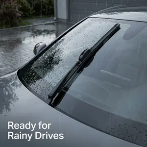 22 In Multi-Adapter Beam Wiper Blade, Natural Rubber Front Windshield Replacement for Cars & SUVs, 1 Pack Frameless Windshield Wiper Blade, Natural Rubber Front Windshield Replacement, 1 Pc Bracketless Windshield Wiper Blade, Rubber Blade for Rainy