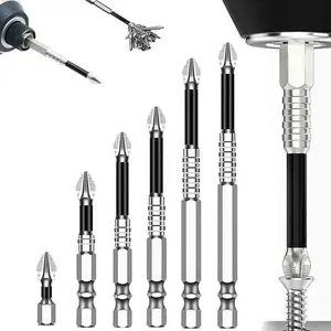 K5 Impact-Resistant and Non-Slip Bit,Impact Driver Bit Set,Titanium Alloy Impact Non-Slip Cross Head,High Magnetic Screwdriver Drill Bit