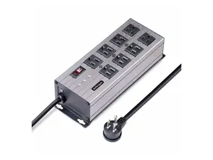 StarTech 8-Outlet Industrial Power Strip 125V/15A EMI/RFI Isolation Surge Protection Mountable PDU 12ft NEMA 5-15P Cord UL Listed 8N515S12POWERSTRIP