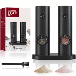 Electric Salt & Pepper Grinder, 1 Count/2 Counts Battery Powered Automatic Grinding Seasoning Bottle, Kitchen Seasoning Utensils