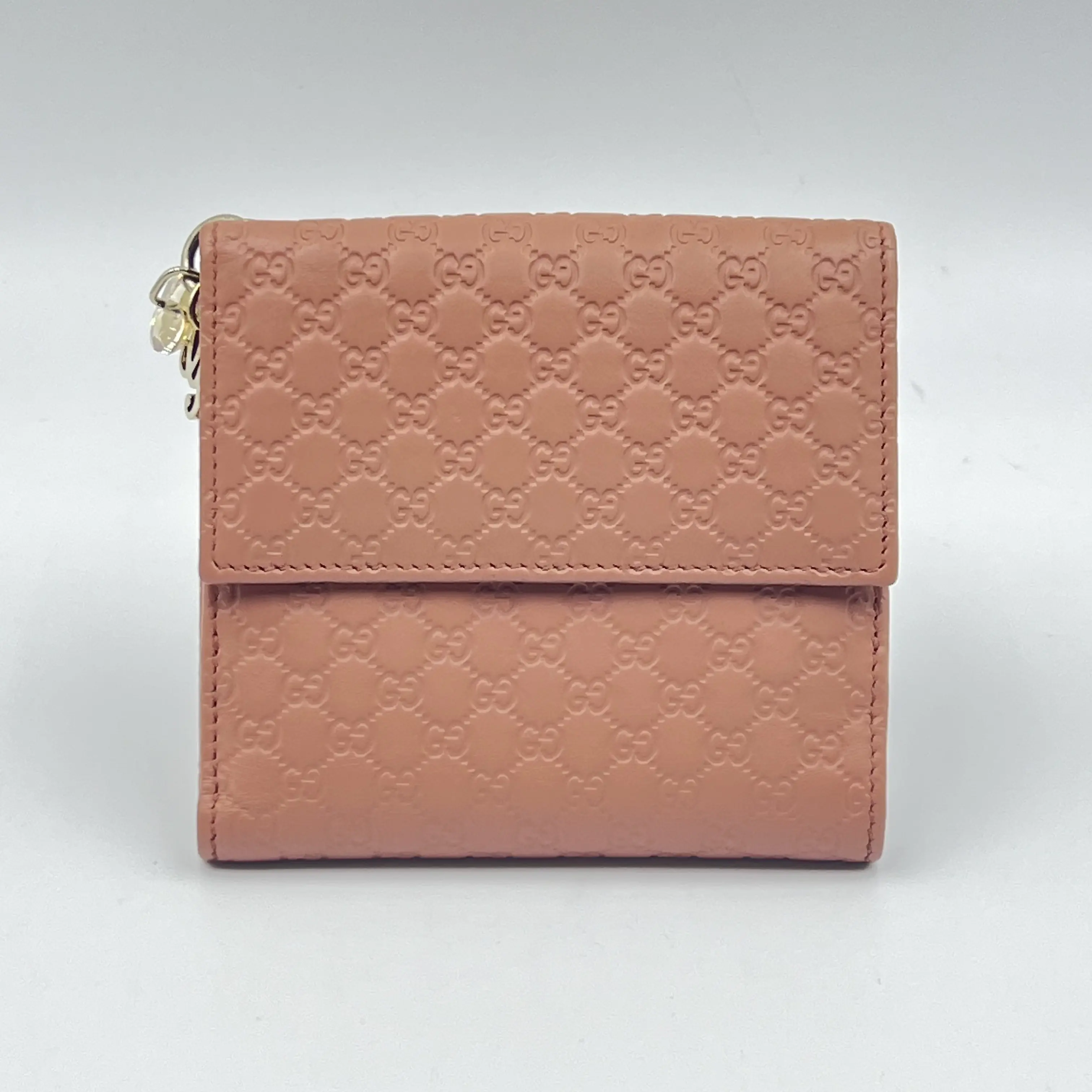 Pre-owned GUCCI Leather Small Leather Goods Microguccissima Bifold Wallet