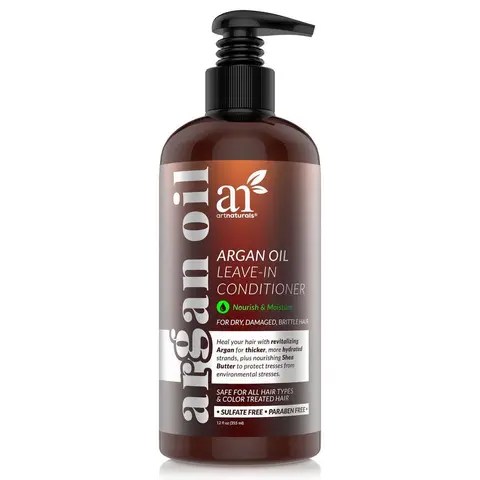 ArtNaturals Argan Oil Leave-In Conditioner - Made with Organic and Natural Ingredients - for All Hair Types – Treatment for Damaged, Dry, Color Treated and Hair Loss