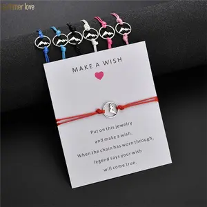 New Mountain Pendant Wish Bracelet, Make a Wish Bracelet, Wish Bracelet Party Favor, Wish Bracelet Bulk, Wish Bracelet Graduation