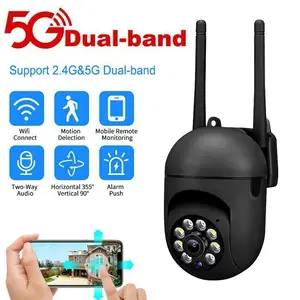 Security camera, Wi-Fi camera, 2K outdoor security camera, 360° panoramic adjustable camera for home security system, night vision, motion detection, two-way talk, IP65 weatherproof monitoring