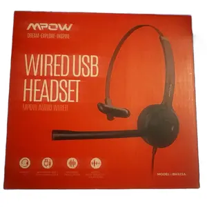 Mpow Air Se Wired Gaming Headset Model:BH323A Earphones Audio Adjustable Headphones MicrophoneNoise Cancellation Noise Cancellation Noise Cancellation Wired On Ear