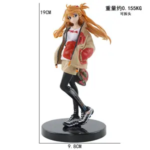 drop  Evangelion EVA Asuka Part 2 Beautiful Girl Anime Figure Model Ornaments