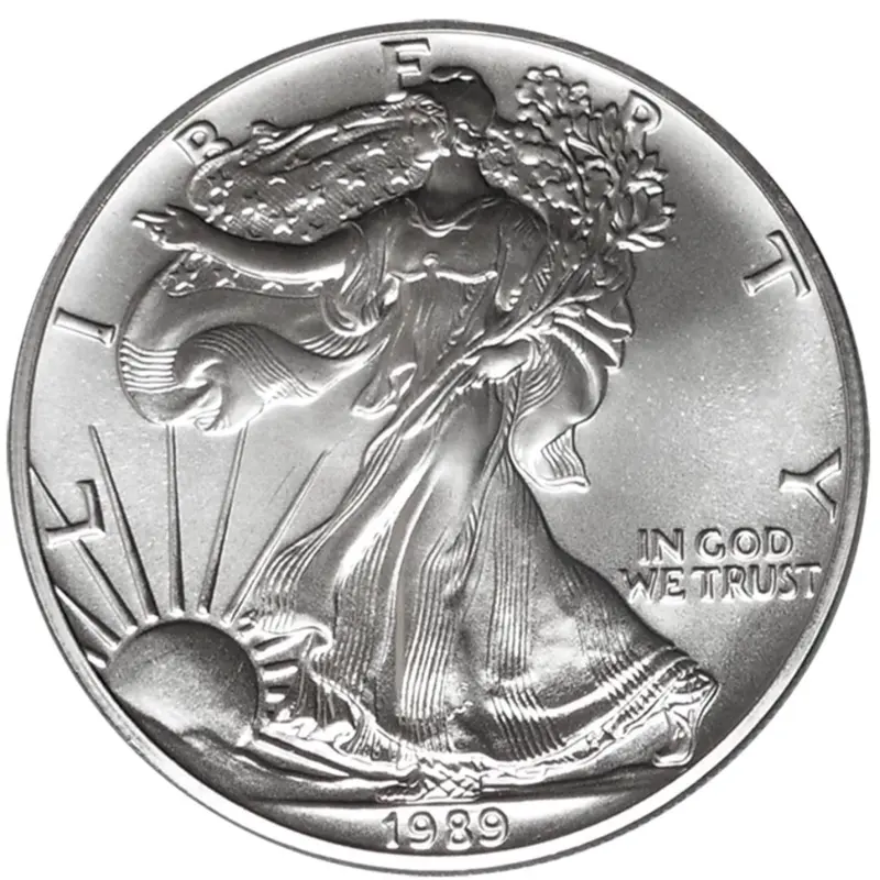 1989 Silver American Eagle in Mint Condition. 1oz Pure Silver