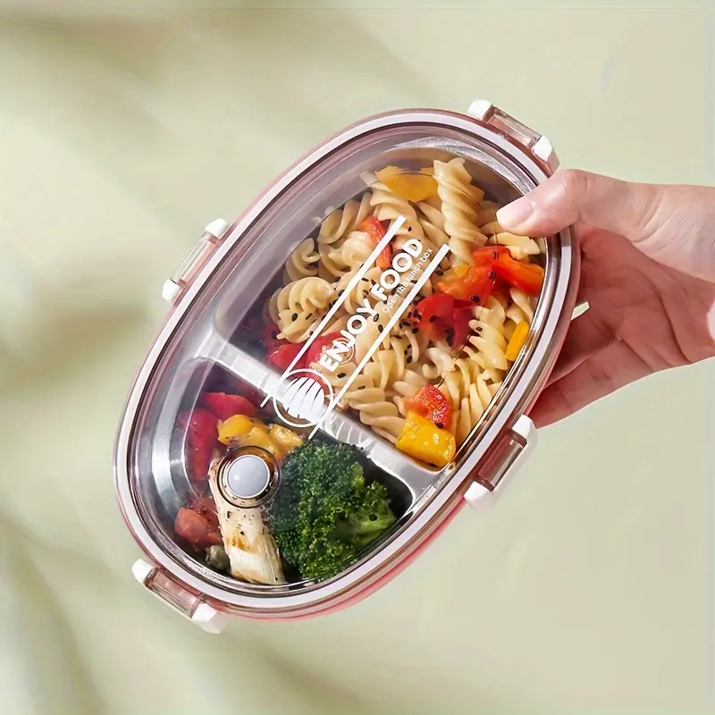 Modern 2-Layer Stainless Steel Children's Lunch Box with Water-Injection Feature - Leakproof, Utensil-Included, Reusable Food Container for School Tableware