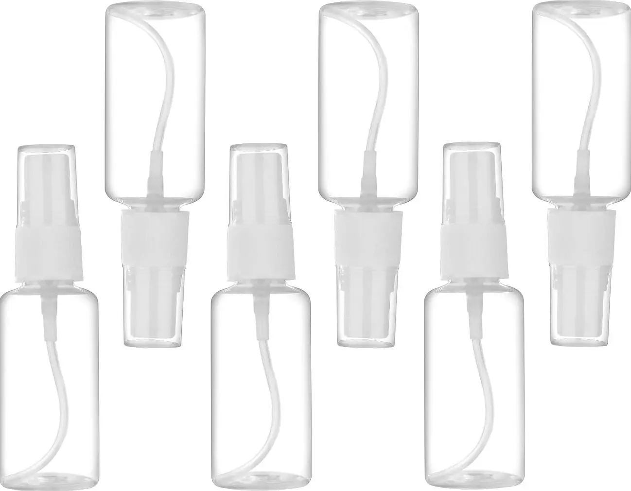 Spray Bottle, 1oz/30ml Small Plastic Fine Mist Spray Bottles, Mini Empty Travel Bottles with Funnels and Labels 6 Pack