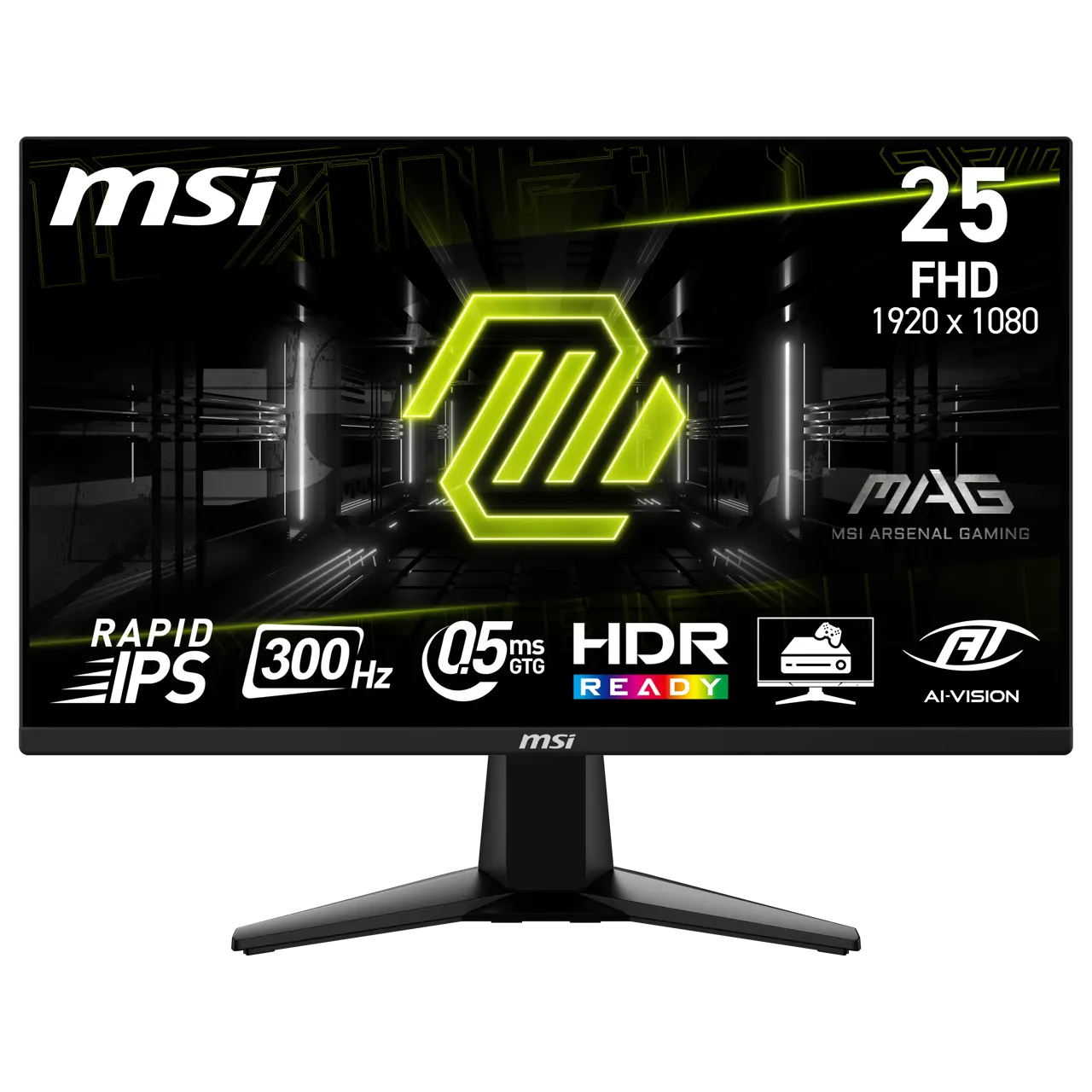 MSI 25" 300 Hz Rapid IPS FHD Monitor 0.5ms Adaptive Sync 1920 x 1080 MAG 255XF MSI 25" 300 Hz Rapid IPS FHD Monitor 0.5ms Adaptive Sync 1920 x 1080 MAG 255XF