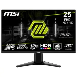 MSI 25" 300 Hz Rapid IPS FHD Monitor 0.5ms Adaptive Sync 1920 x 1080 MAG 255XF