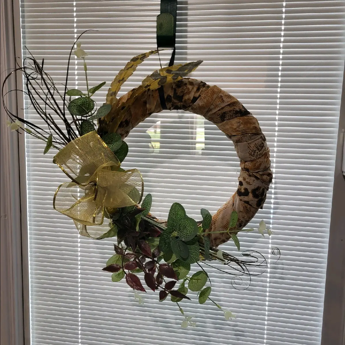small fabric covered wreath