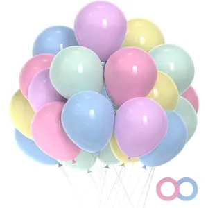 Pastel Balloons, Pastel Birthday Balloons 50 count 12 inch Macaron Latex Party Balloon for Easter Birthday Bridal Shower Rainbow Party Anniversary Party Decorations