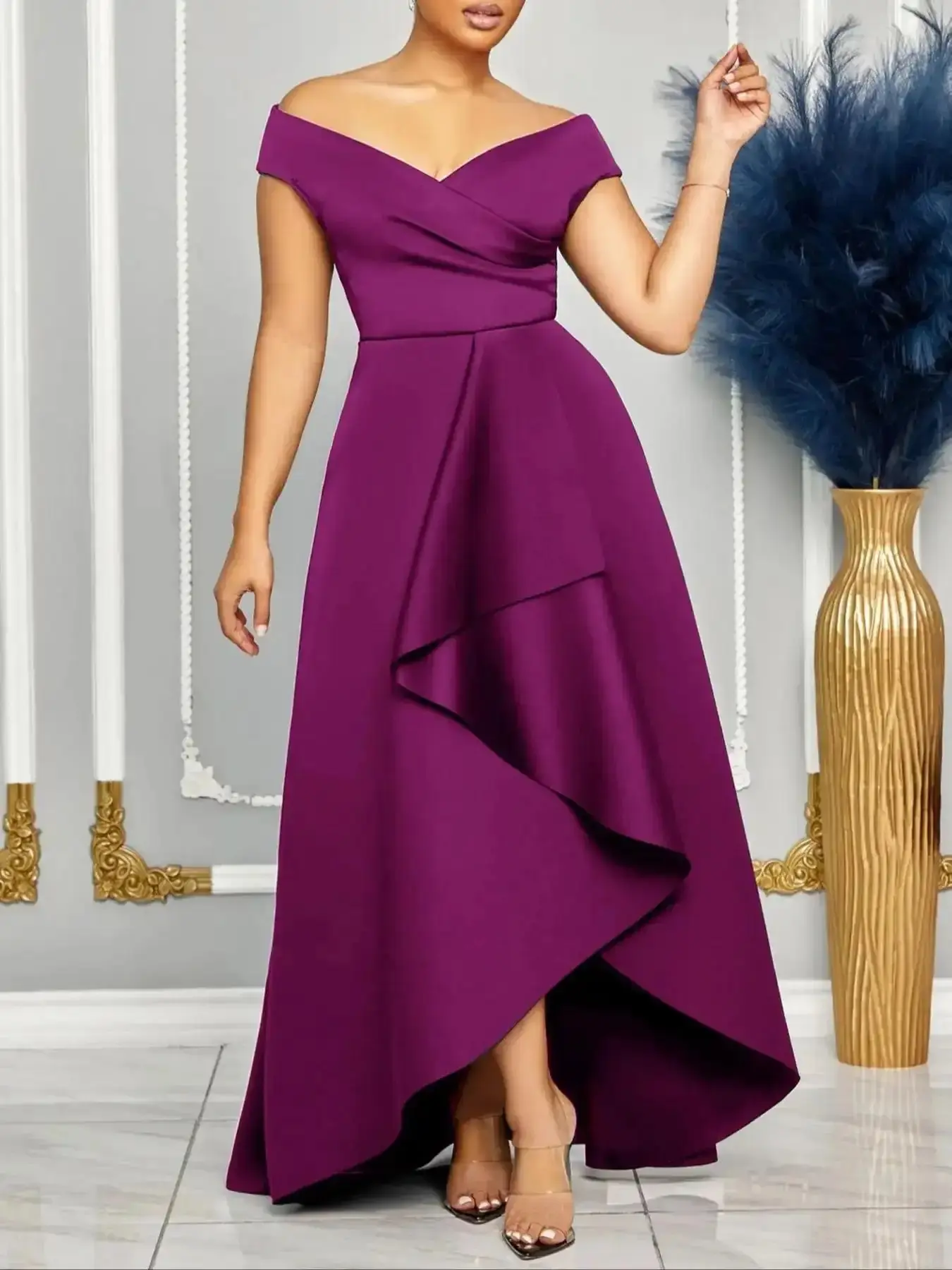 V Neck Slim Fit Knit Fabric Midi Dress with Elegant French Inspired Silhouette, Versatile Style for Concerts and Summer Events, feminine charm, stunning presence, graceful movement, evening elegance
