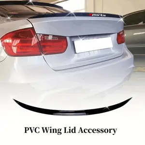 Bright Black Bendable Universal Sedan Rear Spoiler, No Drilling Fixed Wind Wing for Sedan Coupe, Beauty & Performance Upgrade