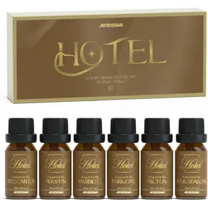 Hotel Diffuser Oils Gift Set - Luxury Hotel Scents Fragrance Oil Set, Essential Oils for Diffuser - Inspired by Ritz Carlton, Westin, Marriott, Fairmont, Hilton, Four Seasons, Gift for Women and Men