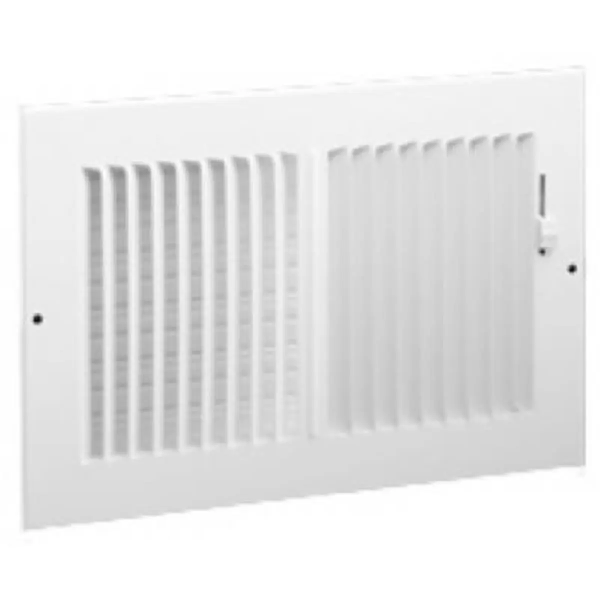 American Metal Products 382W8X6 Rectangular 2-Way Sidewall Register, 8 x 6 in, Painted Stamped Steel, 1.2 lbs, 1/2 in Fin Spacing, 7.5x7.5x1.2 in Dimensions, with Screws