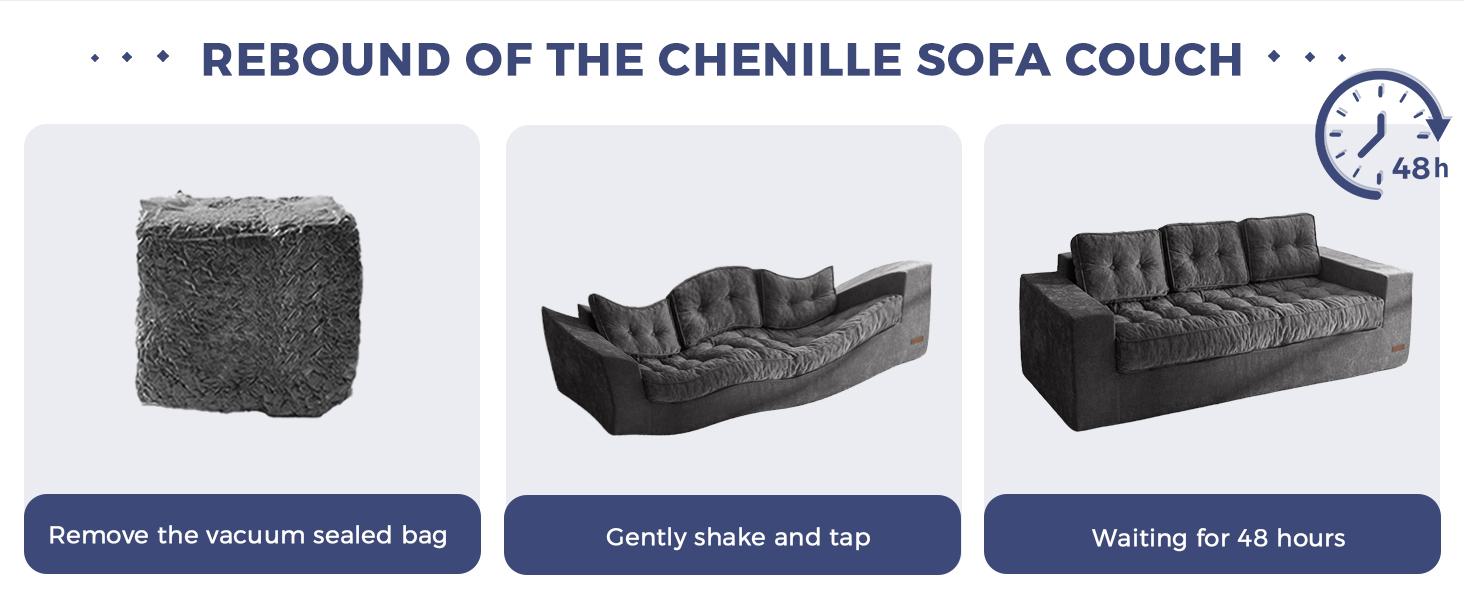 MAXYOYO Boneless Sofa Couch, Loveseat Sofa for Small Space, Tufted 3-Seater Floor Couch Bean Bag Chair for Living Room Bedroom Apartment, Sofa in a Box, No Assembly Needed