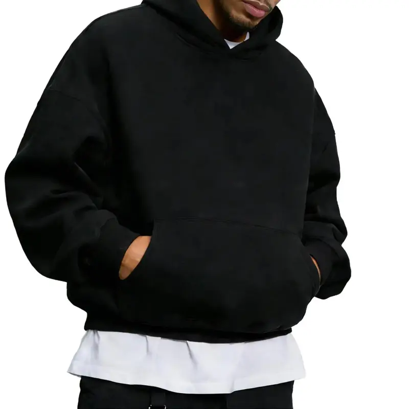 Men's Plain Athletic French Terry Fleece Pullover Hoodie - Cute Preppy Cross Print, Casual Baggy Long Sleeves, Drawstring, Patch Pocket, XL - Grey/Black Unisex Student Outdoor Easy-Wear Sweatshirt