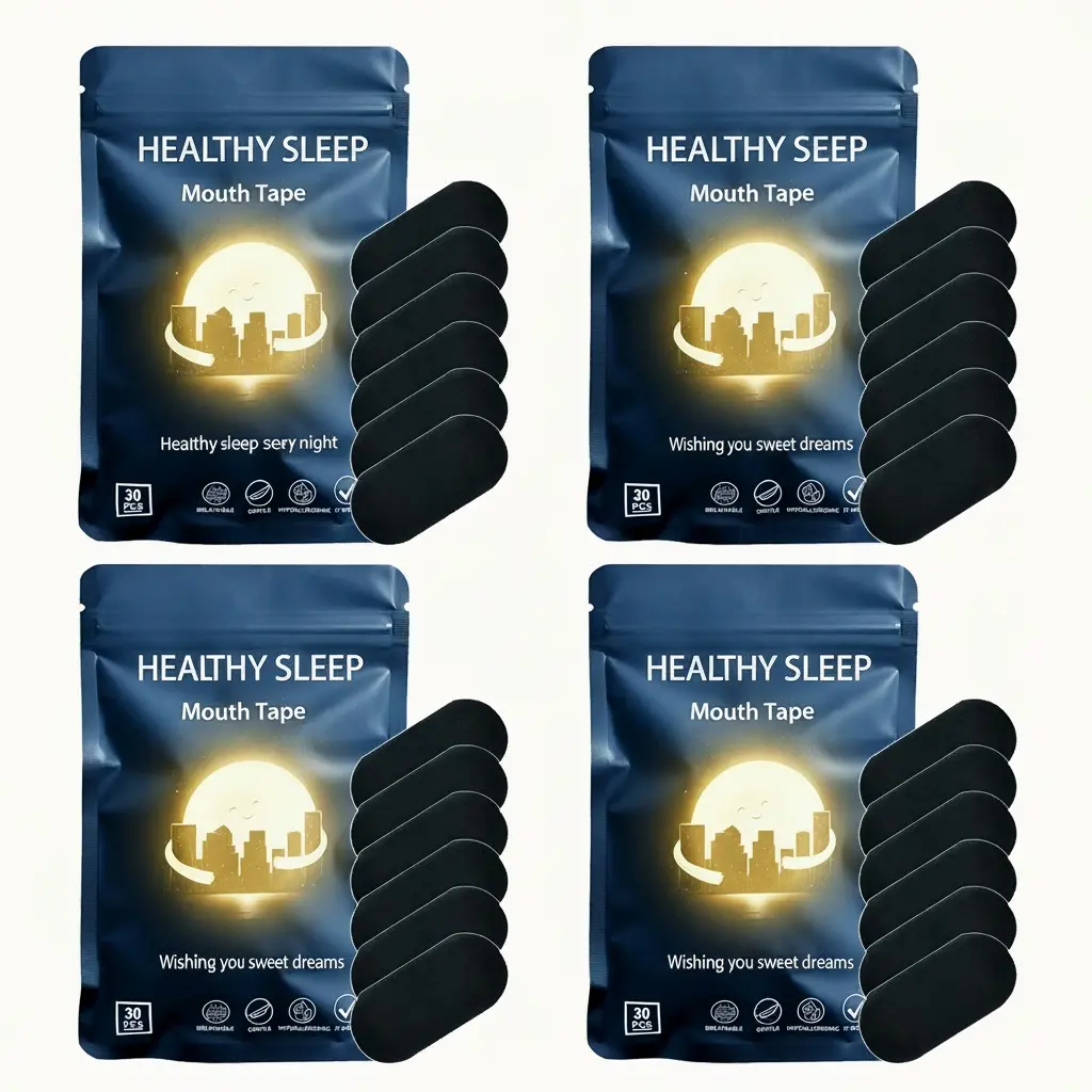 Mouth Tape 30/60/120 Strips 1/2/4-Month supply Hypoallergenic Adhesive Gentle Ultra Breathable Stop Snoring Sleep Tape gym Sports Accessory Black and Pink， Tape Gentle Adhesion ， Comfort Tape for Skin， restful ， aid ， strong sleep strip ， healthcare