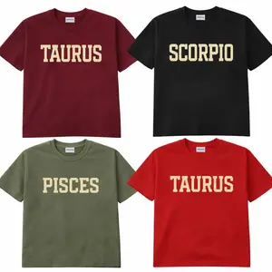 [Full 12 Zodiac] Minimalist Zodiac Tshirt – Astrology Sign Crewneck for Men and Women, Cozy Horoscope Pullover with Bold College Letter Design, Perfect Gift for Zodiac Lovers - SoftHype Apparel