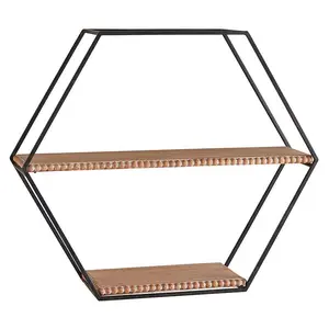 Hexagon Wood Shelf