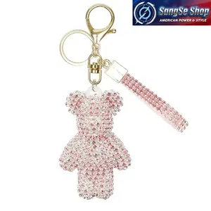 Sparkling doll Keychain Bag Charm Accessories Rhinestone Charm Pink White Black