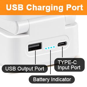 ONF FIRE Brand Rechargeable Lamps Cordless 6000mAh Battery Powered Lamp 3 Colors Dimmable Desk Light with USB Charging Port 45min Timer Wireless Portable Light Battery Operated