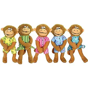 Five Little Monkeys Finger Puppet Playset, Set of 5, 5-Inches Each, Polyvinyl Chloride