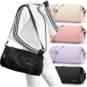 Small Gym Bag for Women, Mini Duffle Bag Womens Spotrs WorkoutBags Small Travel Duffel Bag with Wet Pocket Carry  Weekender Bags for Dance Swimming,Gym,Yoga,Fitness Black