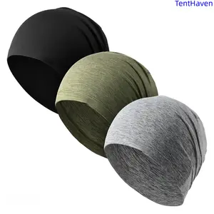 2026 Four Seasons Versatile Solid Color Stacking Hat Knitted Baotou Postpartum Hat Cross border Double layer Hoodie