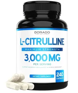 L Citrulline 3000mg Supplement (240 Capsules) Support L Arginine & Nitric Oxide Pills - L-Citrulline For Men & Women - Muscle Recovery & Pump Supplement - 3rd Party Tested, Vegan, Non-GMO - USA Made