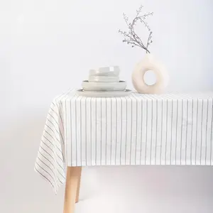 Natural Fabric Tablecloth,100% Pure Linen Solid Color Table