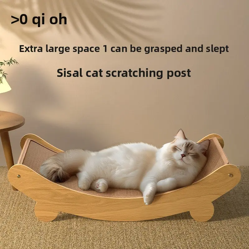 Cat Lounger with Scratching Board Sisal Material Durable