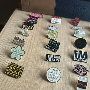 Christian Enamel Pins mystery bundle (5 pins total)- Perfect for Tote Bags Bible Bags or Hats - Express Your Faith Stylishly